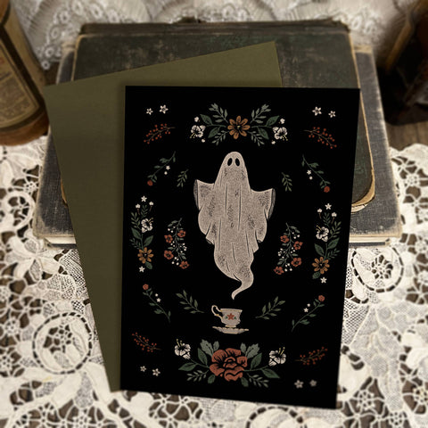 The Orphans of Dudleytown Greeting Card: Ghost Tea