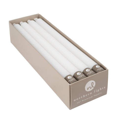 German Taper Candles 12", Box of 12