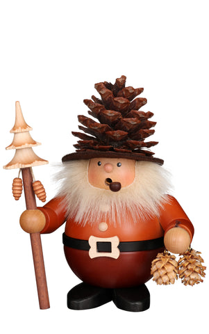 German Incense Smoker: Portly Pine Cone Chap