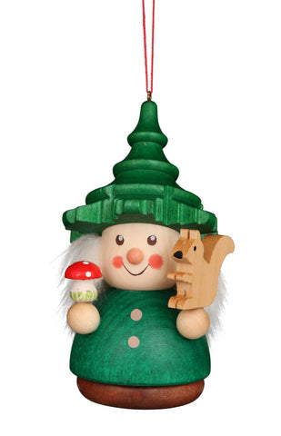 German Christmas Ornament: Green Woodsman