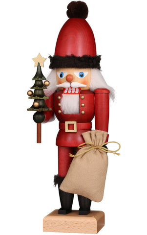German Nutcracker : Glazed Santa with Tree