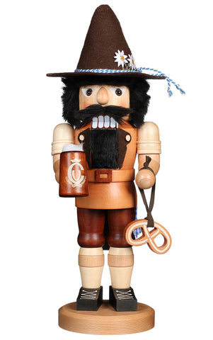 German Nutcracker : Large Bavarian with Conical Hat, Natural Finish