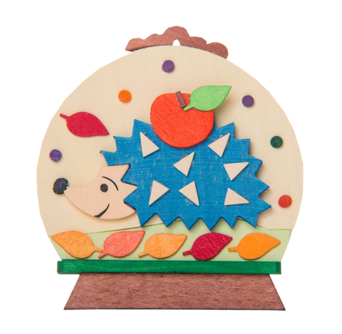German Christmas Ornament: Snow Globe with Hedgehog