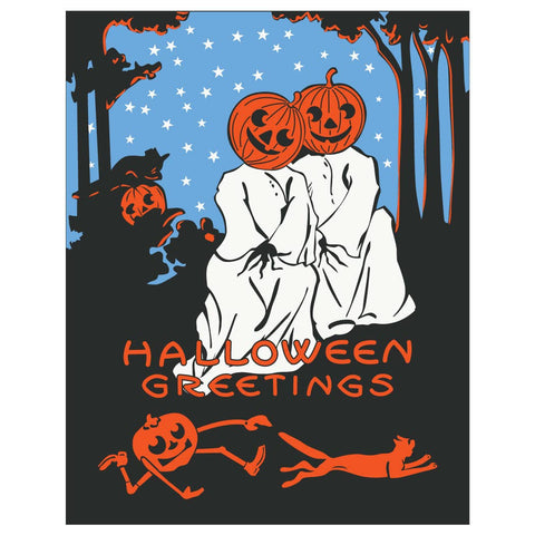 Halloween Card: Ghost Couple Greetings