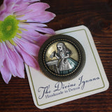 Alice in Wonderland "Drink Me" Brooch, Handmade in Detroit