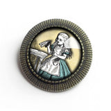 Alice in Wonderland "Drink Me" Brooch, Handmade in Detroit