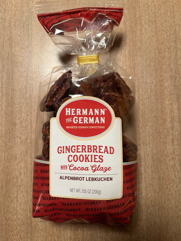 German Cookies: Gingerbread Cookies with Cocoa Glaze (Alpenbrot Lebkuchen)