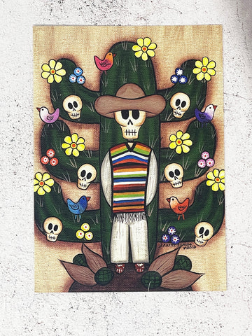 Day of the Dead Greeting Card: Arbol de Nopal