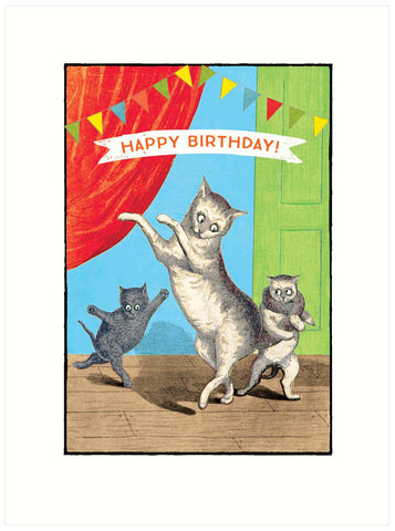 Birthday Card : Cat Dance