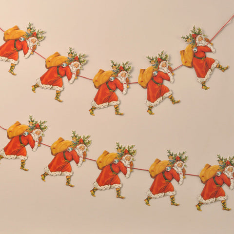 Christmas Paper Garland: Father Christmas