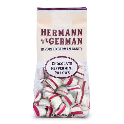 German Hard Candies: Chocolate Peppermint Pillows