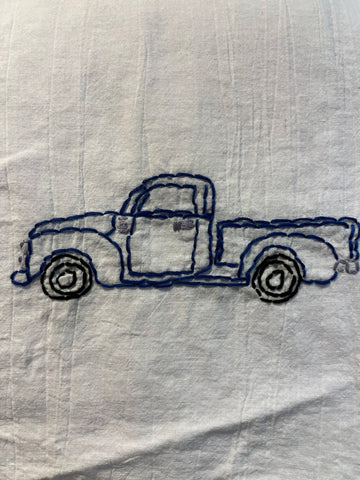 Millie's Tea Towels, Hand Embroidered: Vintage Trucks (7 to choose from)
