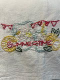 Millie's Tea Towels, Hand Embroidered: Summer (6 to choose from)