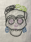 Millie's Tea Towels, Hand Embroidered: Dia de Los Muertos Collection (7 to choose from)