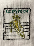 Millie's Tea Towels, Hand Embroidered: Seed Packets (9 to choose from)