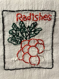 Millie's Tea Towels, Hand Embroidered: Seed Packets (9 to choose from)