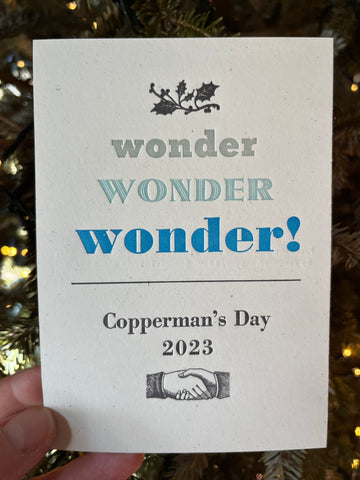 Copperman's Day 2023: Wonder, Wonder, Wonder