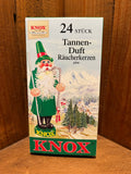 German Incense: Original Knox Räucherkerzen, in Boxes of 24 Cones