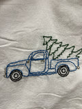 Millie's Tea Towels, Hand Embroidered: Vintage Seasonal Trucks (5 to choose from)