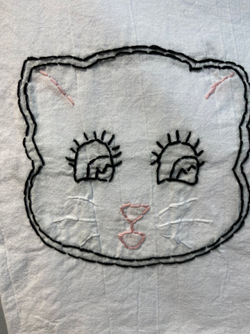 Millie's Tea Towels, Hand Embroidered: Kitties (8 to choose from)