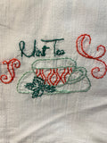 Millie's Tea Towels, Hand Embroidered: Tea Time (9 to choose from)