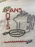 Millie's Tea Towels, Hand Embroidered: In the Cupboard (7 to choose from)