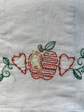 Millie's Tea Towels, Hand Embroidered: Apples Collection (9 to choose from)