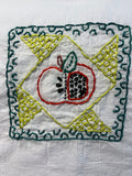 Millie's Tea Towels, Hand Embroidered: Apples Collection (9 to choose from)