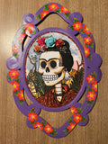Painted Tin Wall Hanging: Frida