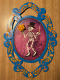 Painted Tin Wall Hanging: Catrin y Catrina