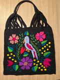 Mexican Market Bags: Loom Woven Otomi Embroidered Bag