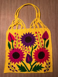 Mexican Market Bags: Loom Woven Otomi Embroidered Bag
