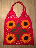 Mexican Market Bags: Loom Woven Otomi Embroidered Bag
