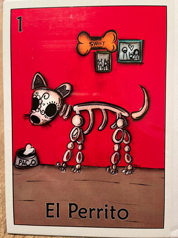 Day of the Dead Greeting Card: El Perrito