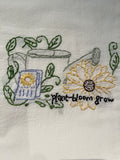 Millie's Tea Towels, Hand Embroidered: Flowers & Butterflies (8 to choose from)