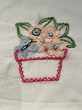 Millie's Tea Towels, Hand Embroidered: Flowers & Butterflies (8 to choose from)
