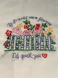 Millie's Tea Towels, Hand Embroidered: Flowers & Butterflies (8 to choose from)