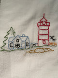 Millie's Tea Towels, Hand Embroidered: Lighthouses (8 to choose from)