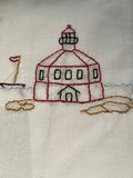 Millie's Tea Towels, Hand Embroidered: Lighthouses (8 to choose from)