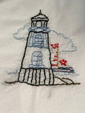Millie's Tea Towels, Hand Embroidered: Lighthouses (8 to choose from)