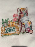 Millie's Tea Towels, Hand Embroidered: Farmer's Market Collection (9 to choose from)