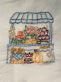 Millie's Tea Towels, Hand Embroidered: Farmer's Market Collection (9 to choose from)