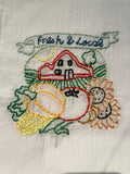 Millie's Tea Towels, Hand Embroidered: Farmer's Market Collection (9 to choose from)
