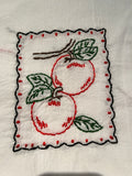 Millie's Tea Towels, Hand Embroidered: Fancy Fruit Collection (9 to choose from)