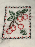 Millie's Tea Towels, Hand Embroidered: Fancy Fruit Collection (9 to choose from)