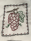 Millie's Tea Towels, Hand Embroidered: Fancy Fruit Collection (9 to choose from)
