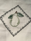 Millie's Tea Towels, Hand Embroidered: Fancy Fruit Collection (9 to choose from)