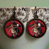 Krampus with Naughty Child Earrings, Handmade in Detroit