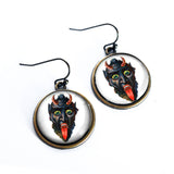 Krampus Earrings, Handmade in Detroit