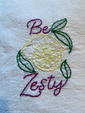 Millie's Tea Towels, Hand Embroidered: Lemons! (10 to choose from)